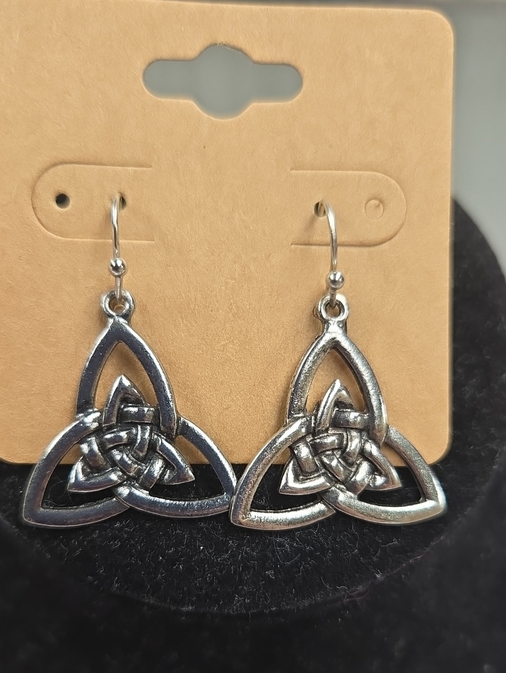 Silver Celtic Knot Drop Earrings - Women Jewelry